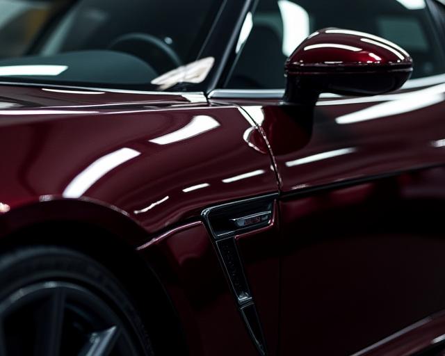 深い艶と撥水性を持つボディ（施工後）