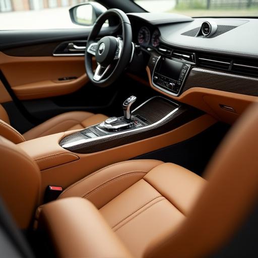 綺麗に清掃された車のレザーシートとハンドル